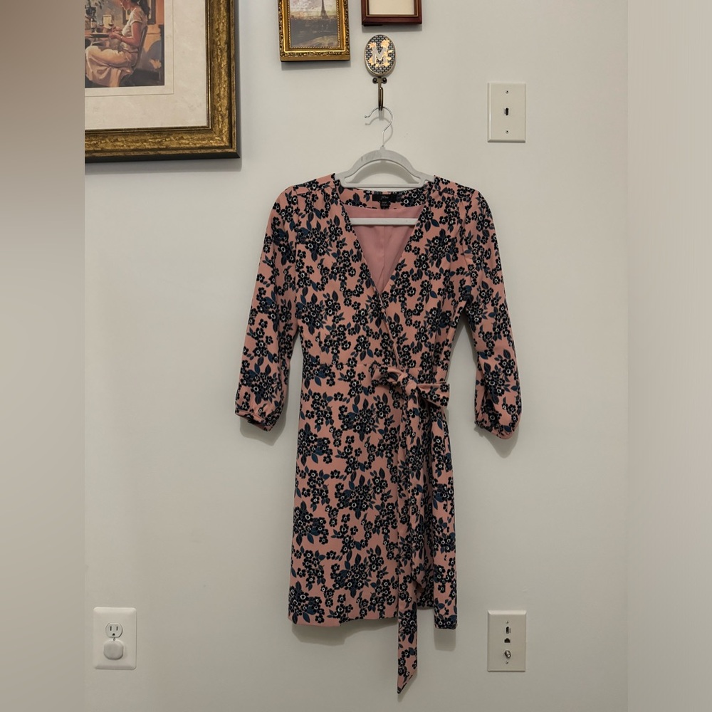 J.Crew Cocktail Floral Wrap Dress